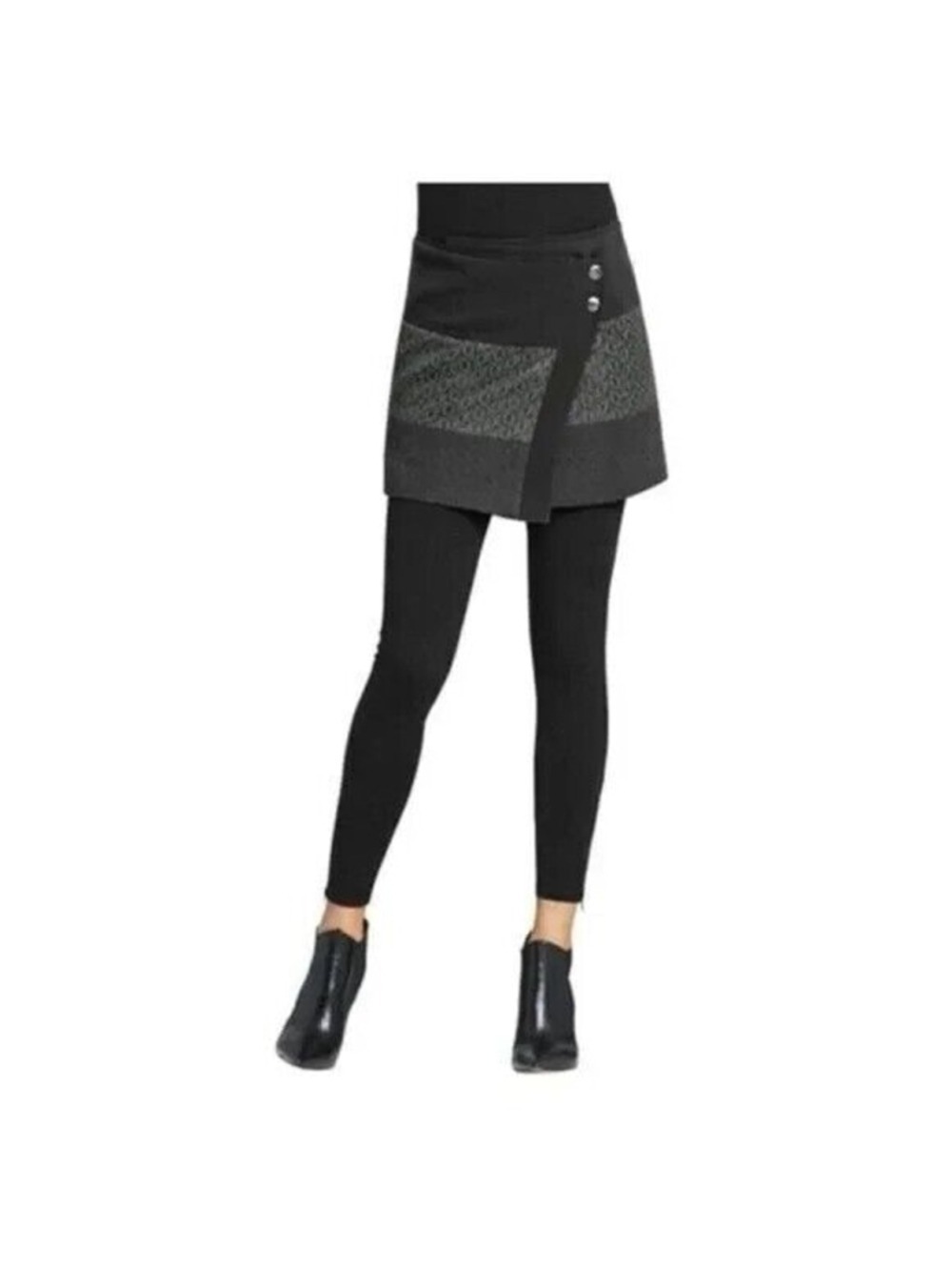 CAbi #926 Swathe Black Mini Skirt Small